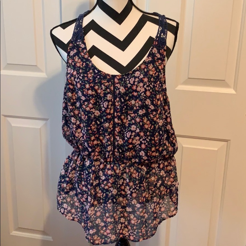 LC Lauren Conrad Floral Tank